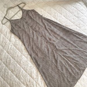 black spotted button up dress